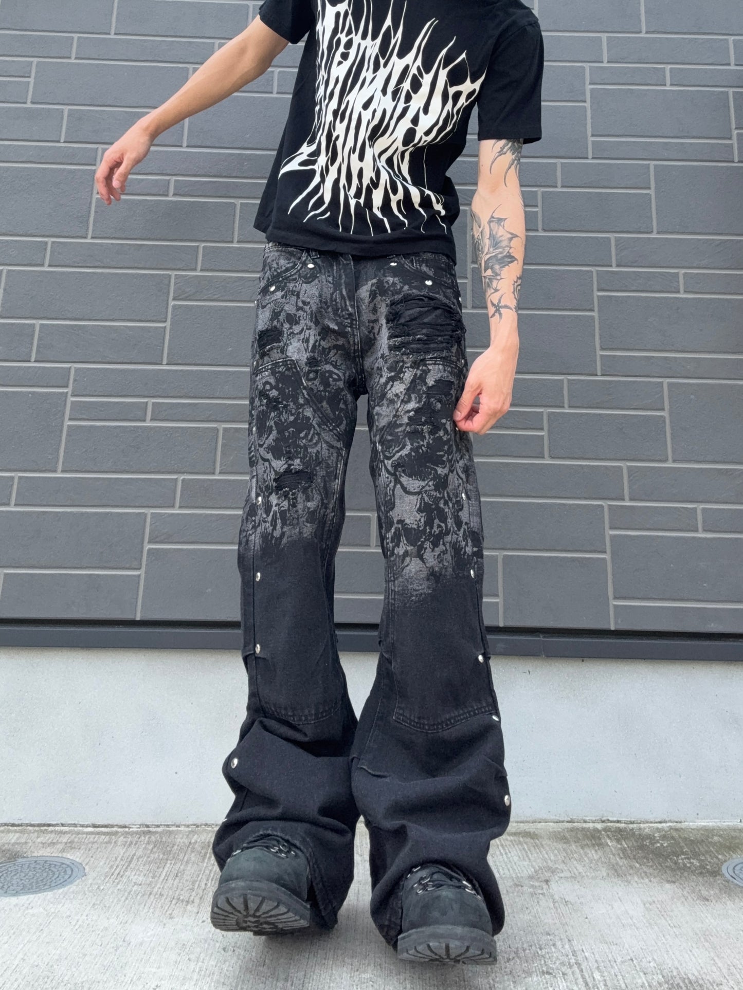 ZENEZ CUSTOM SKULL PANTS