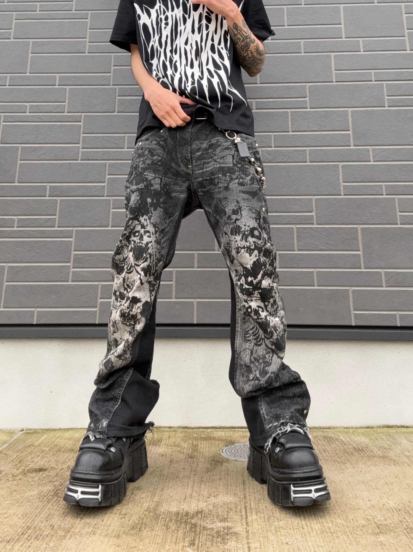 ZENEZ CUSTOM SKULL PANTS
