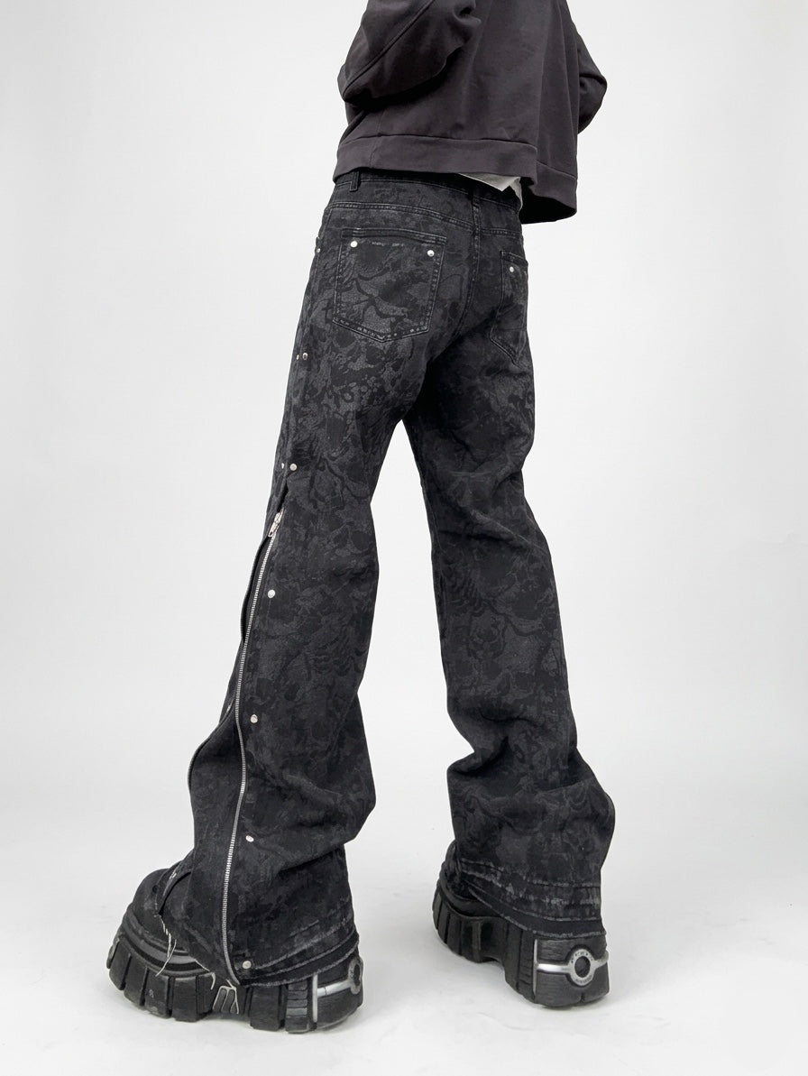 ZENEZ SKULL ZIP PANTS