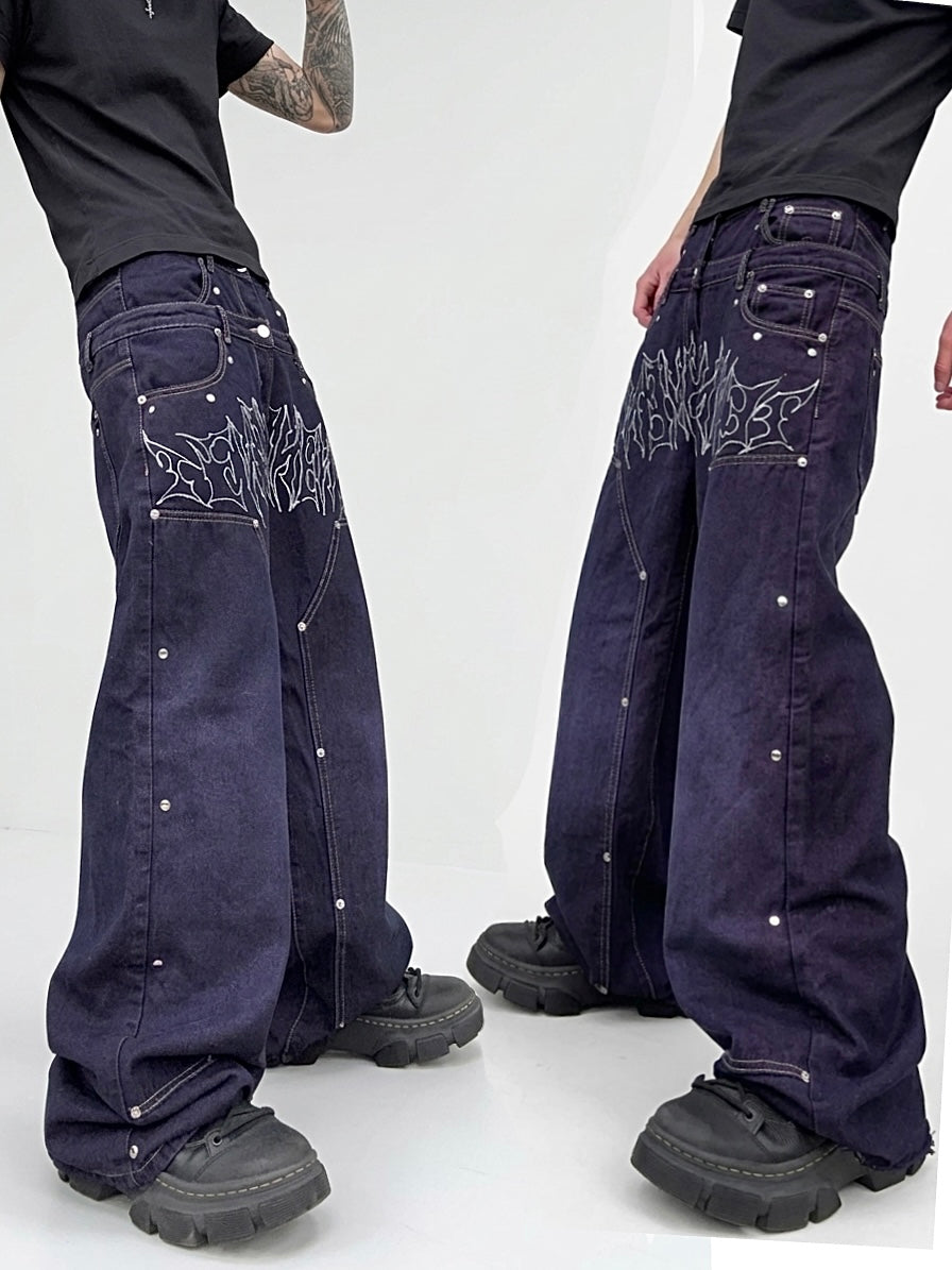 ZENEZ DOUBLE WAIST METAL LOGO PANTS