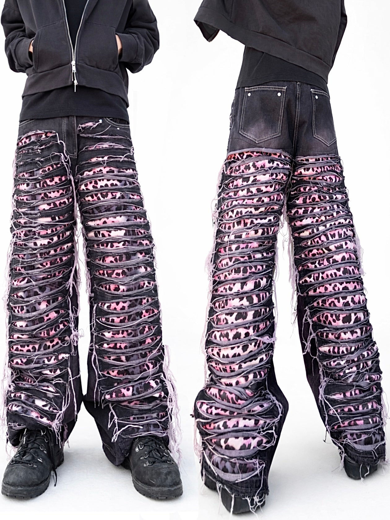 ZENEZ PINK LEOPARD PANTS