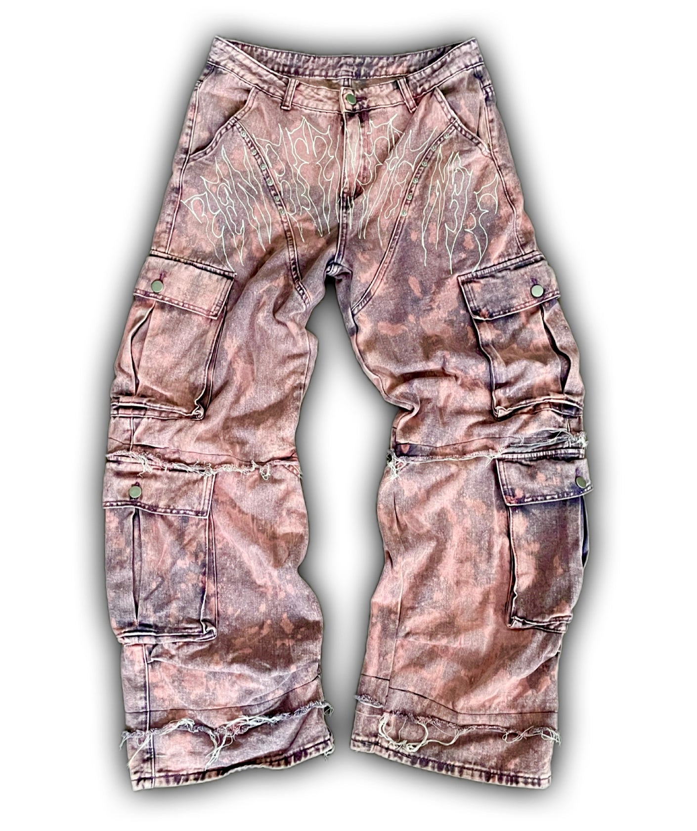 ZENEZ CUSTOM PINK CARGO PANTS