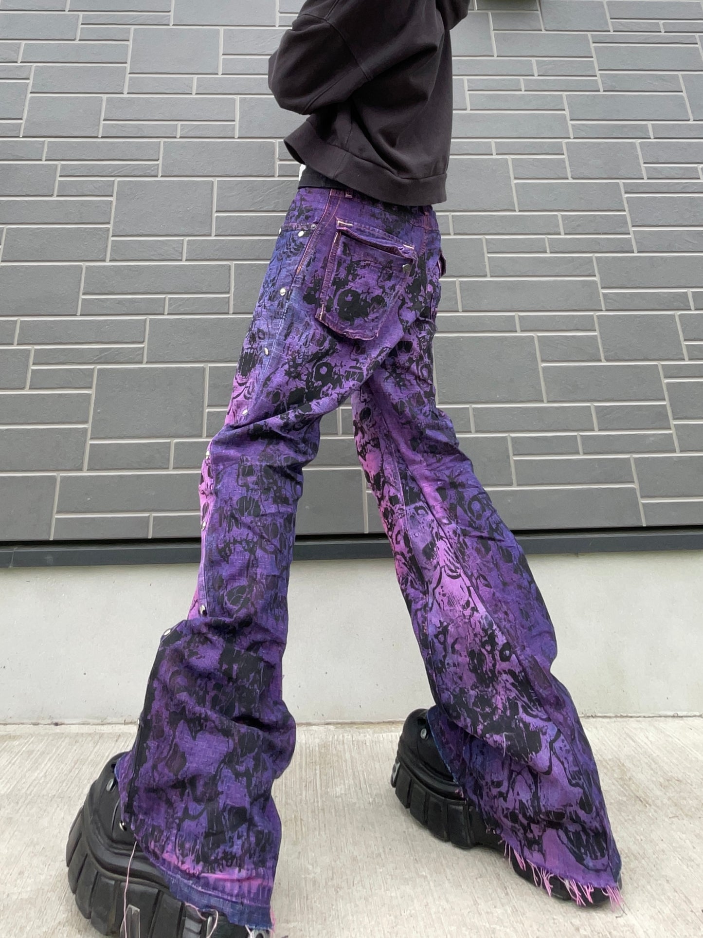 ZENEZ CUSTOM PINK FLARE JEANS