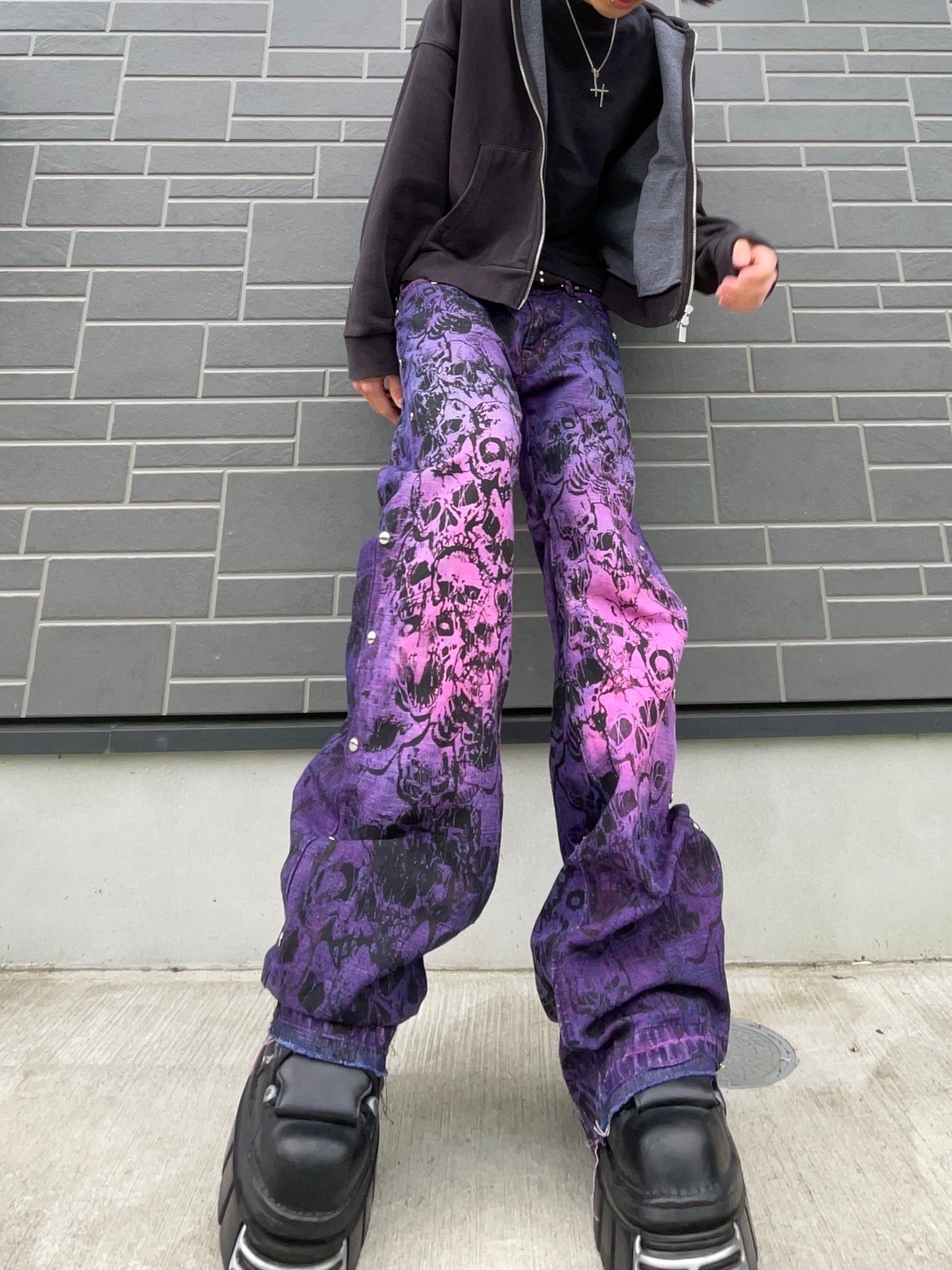 ZENEZ CUSTOM PINK FLARE JEANS