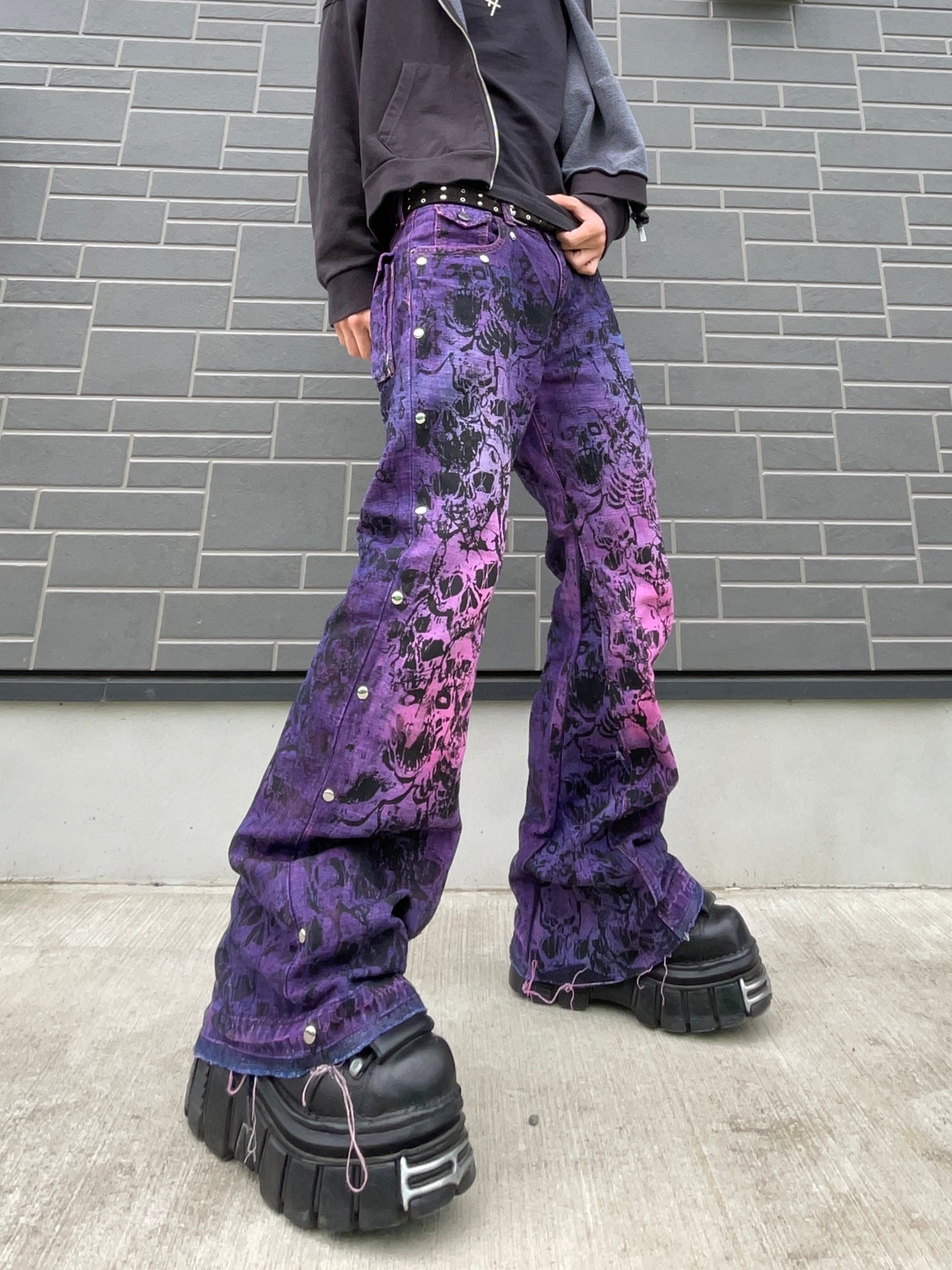 ZENEZ CUSTOM PINK FLARE JEANS