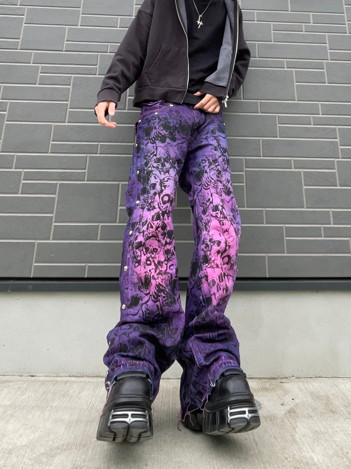 ZENEZ CUSTOM PINK FLARE JEANS