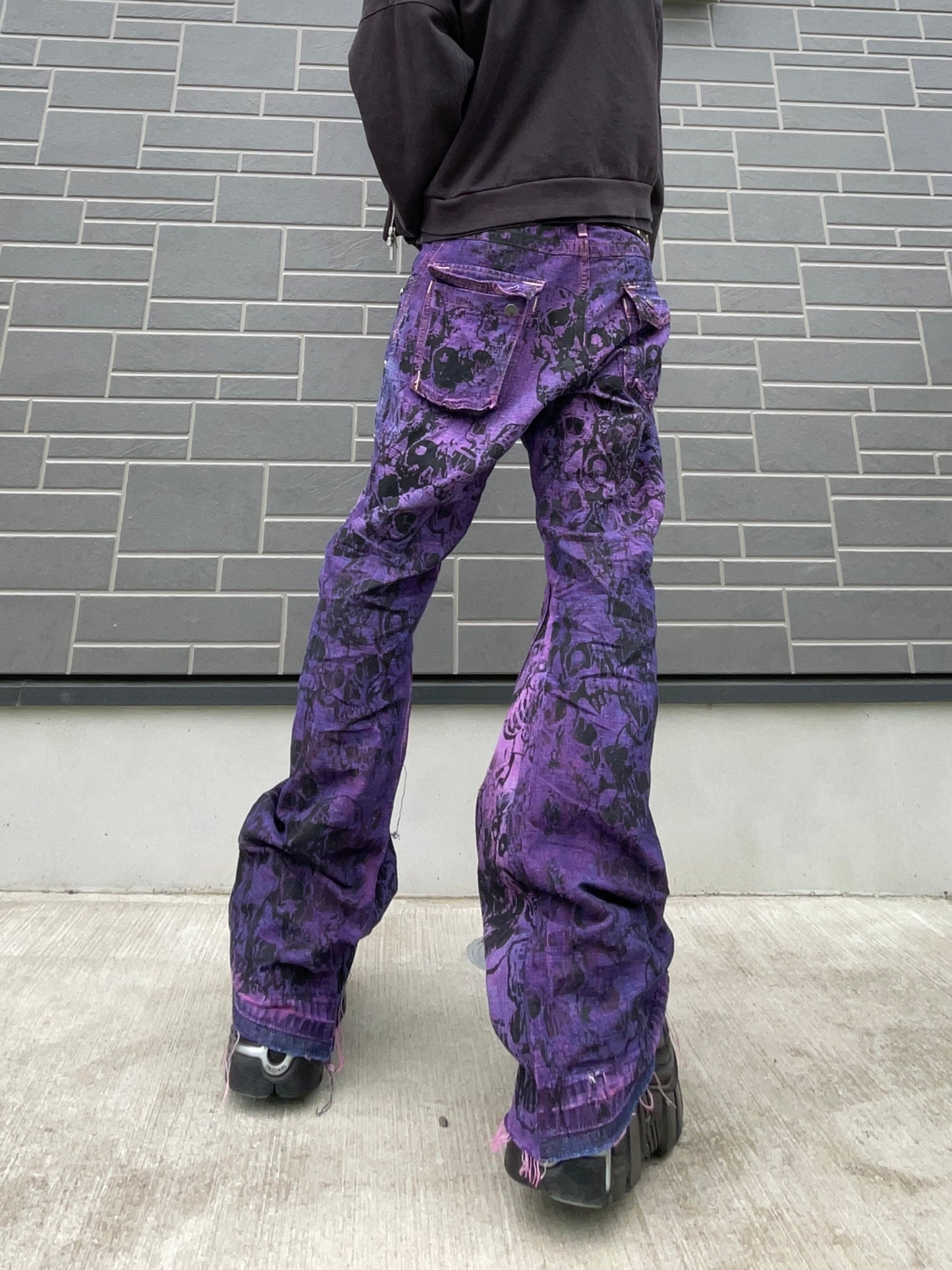ZENEZ CUSTOM PINK FLARE JEANS