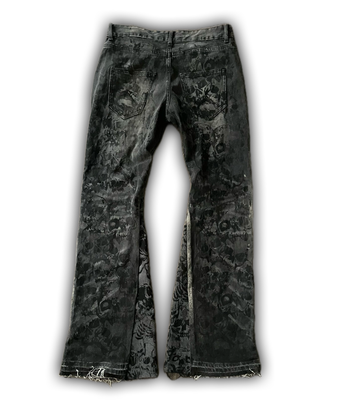 ZENEZ SKULL FLARE JEANS