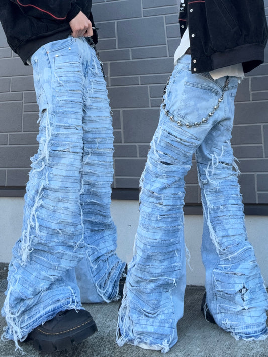 ZENEZ FULL CRASH FLARE PANTS