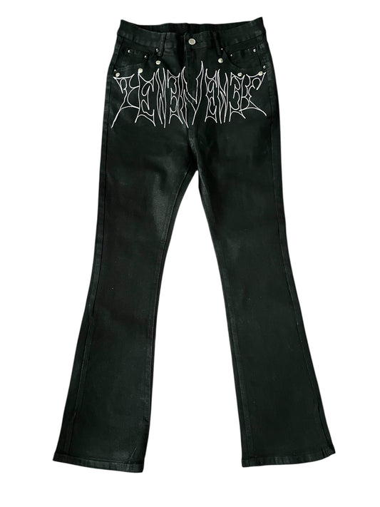 ZENEZ WAX FLARE JEANS