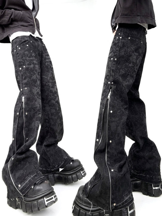 ZENEZ SKULL ZIP PANTS