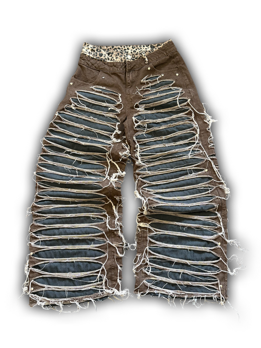 ZENEZ LEOPARD SLASH PANTS