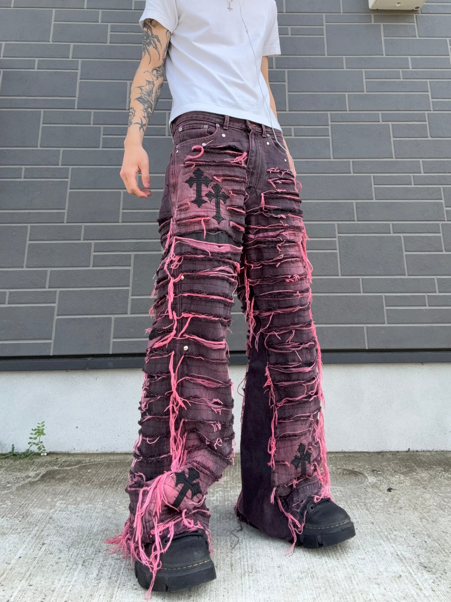 ZENEZ RED CROSS DESTROYED PANTS