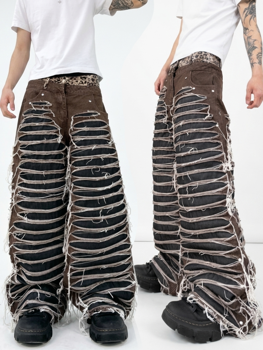 ZENEZ LEOPARD SLASH PANTS