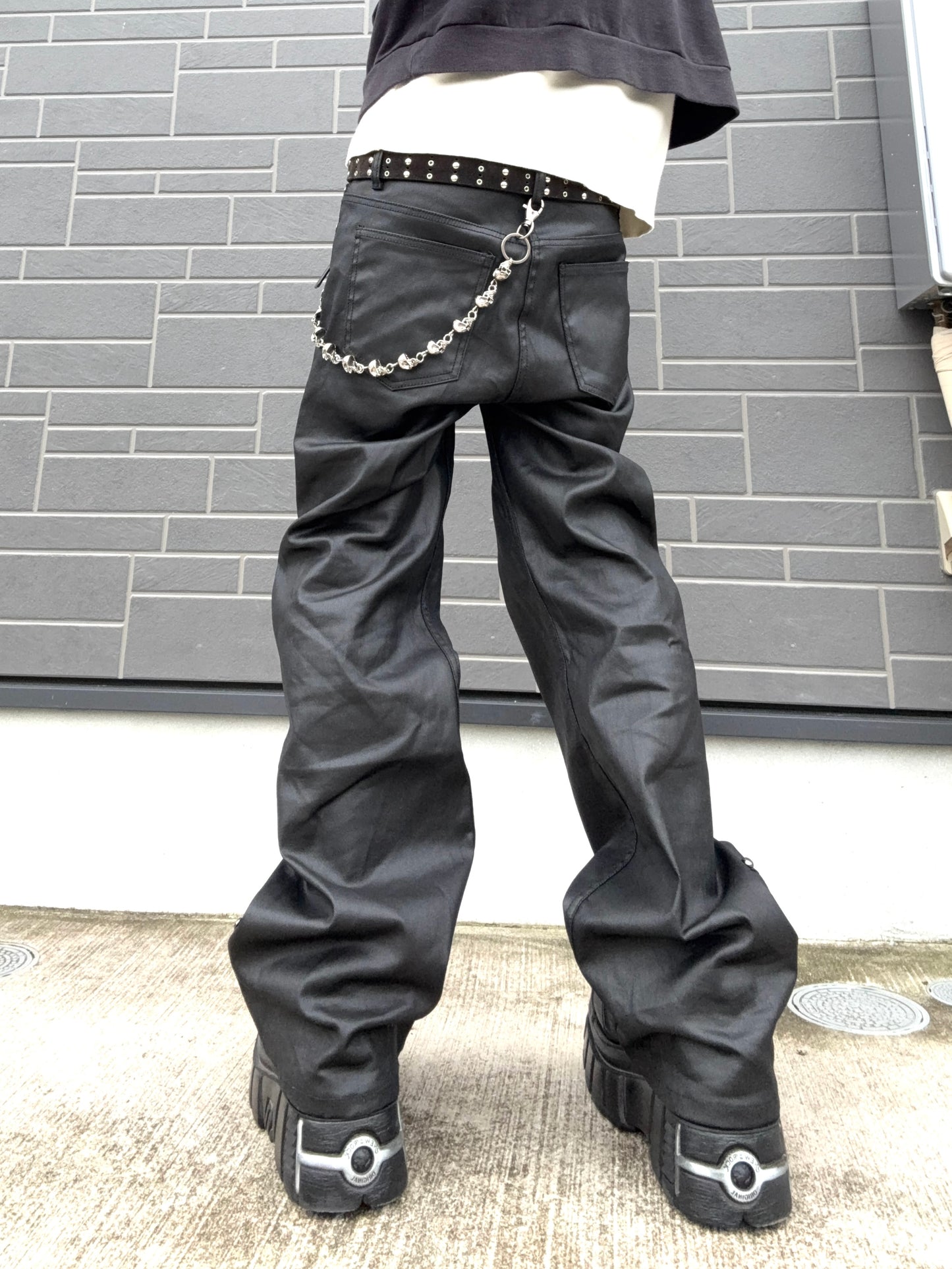 ZENEZ LOGO LEATHER PANTS