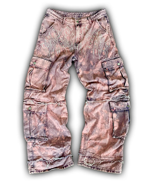ZENEZ CUSTOM PINK CARGO PANTS