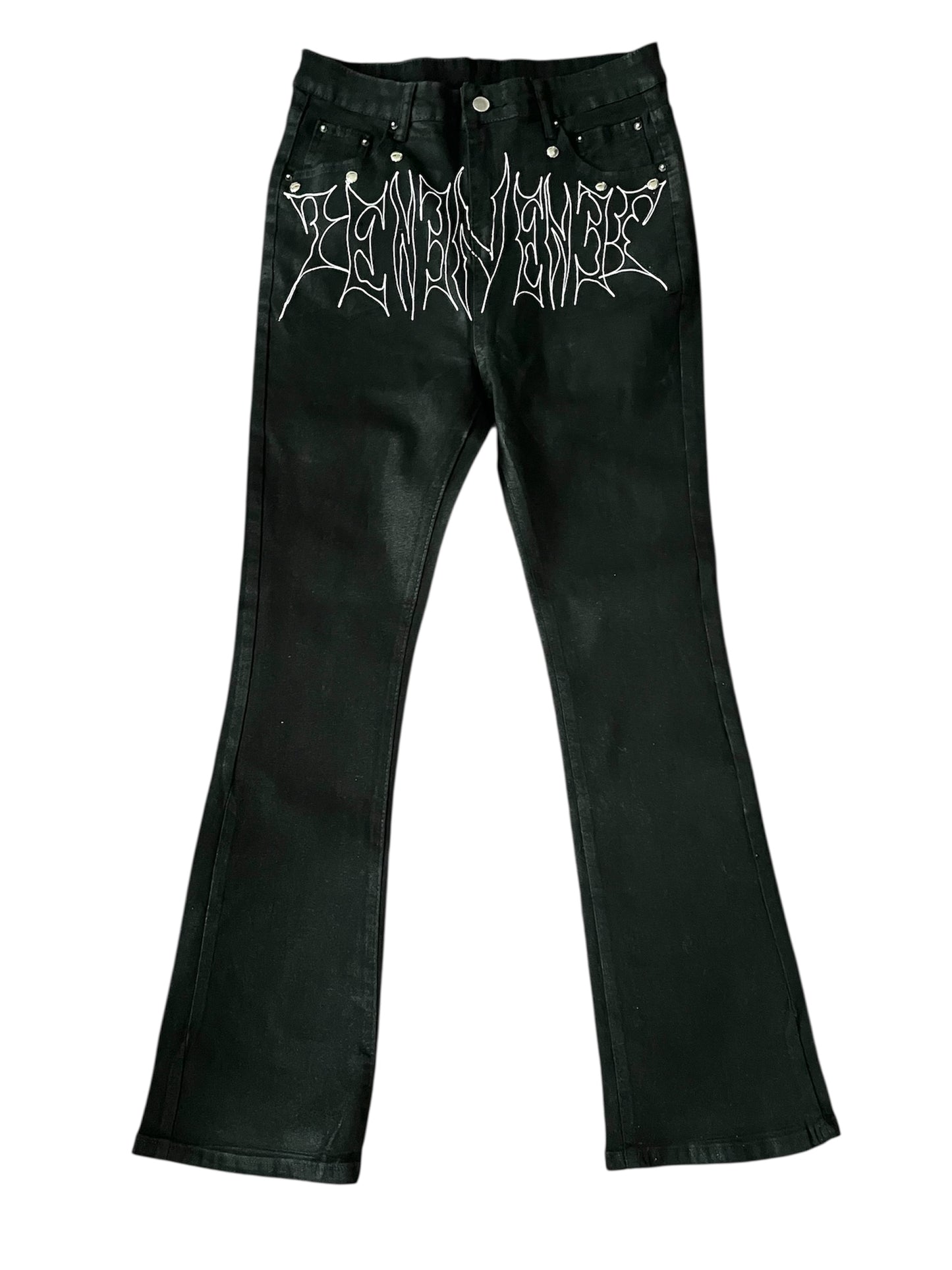 ZENEZ WAX FLARE JEANS